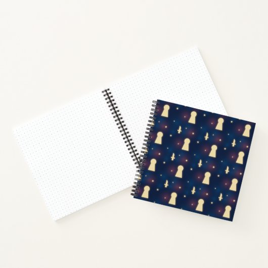 Notebook mit Starry Night Knife Keyhole Muster Notizblock (Innenseite)