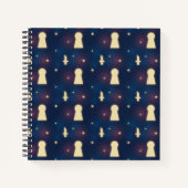 Notebook mit Starry Night Knife Keyhole Muster Notizblock (Vorderseite)