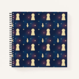 Notebook mit Starry Night Knife Keyhole Muster Notizblock