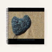 Notebook mit Steinbild + inspirierender Text Notizblock (Vorderseite)