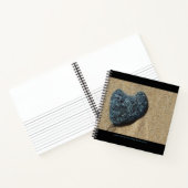 Notebook mit Steinbild + inspirierender Text Notizblock (Innenseite)