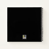 Notebook mit Steinbild + inspirierender Text Notizblock (Rückseite)