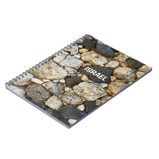 Notebook mit Steinmauer in Israel Notizblock (Linke Seite)