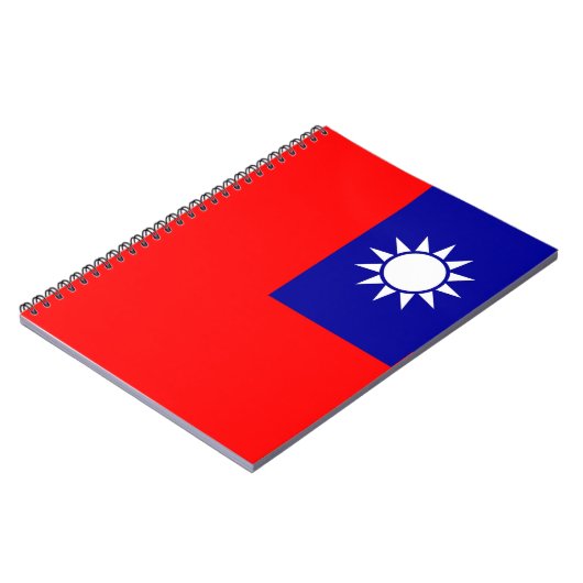 Notebook mit taiwanischer Flagge Notizblock (Linke Seite)