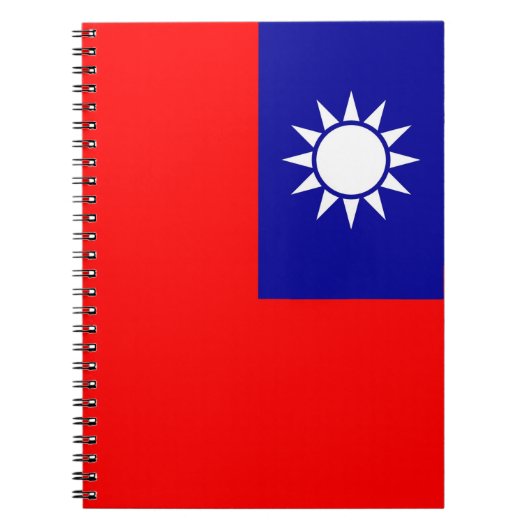Notebook mit taiwanischer Flagge Notizblock (Vorderseite)