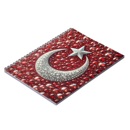 Notebook mit Türkischen Farben Abstraktes Design Notizblock (Linke Seite)