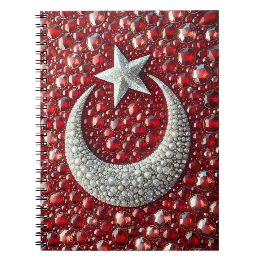 Notebook mit Türkischen Farben Abstraktes Design Notizblock (Vorderseite)
