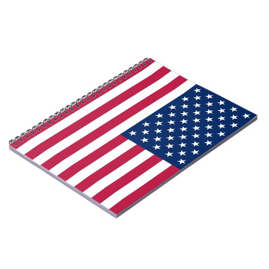 Notebook mit USA-Flagge Notizblock (Linke Seite)
