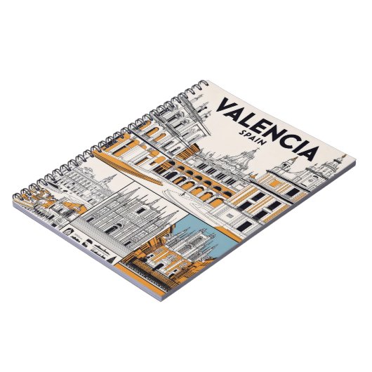 Notebook mit Valencia Architektur Notizblock (Linke Seite)