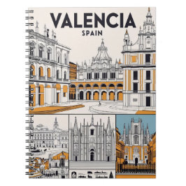 Notebook mit Valencia Architektur Notizblock