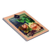 Notebook mit Vintagen Rose Notizblock (Rechte Seite)