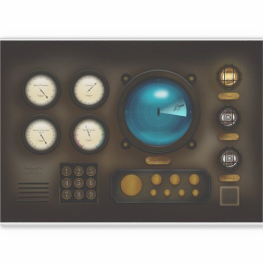 Notebook mit Vintager Ship-Kontrolle-Panel Aufkleber (Vorderseite)