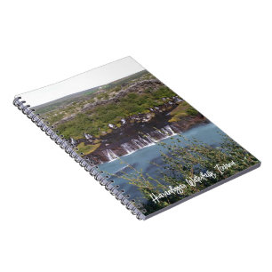 Notebook mit Wasserfall von Huaranfossar Notizblock