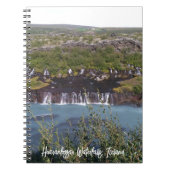 Notebook mit Wasserfall von Huaranfossar Notizblock (Vorderseite)