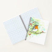 Notebook mit Watercolor Robin Notizblock (Innenseite)