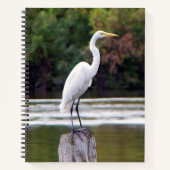 Notebook mit weißem Kran Notizblock (Vorderseite)