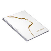 Notebook mit weißem und goldenem Glitzer Notizblock (Rechte Seite)