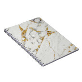 Notebook mit weißem und goldenem Marmor Notizblock (Rechte Seite)