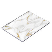 Notebook mit weißem und goldenem Marmor Notizblock (Linke Seite)