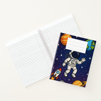 Notebook mit Weltraum Notizblock