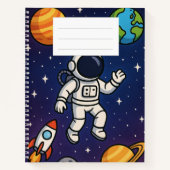 Notebook mit Weltraum Notizblock (Vorderseite)