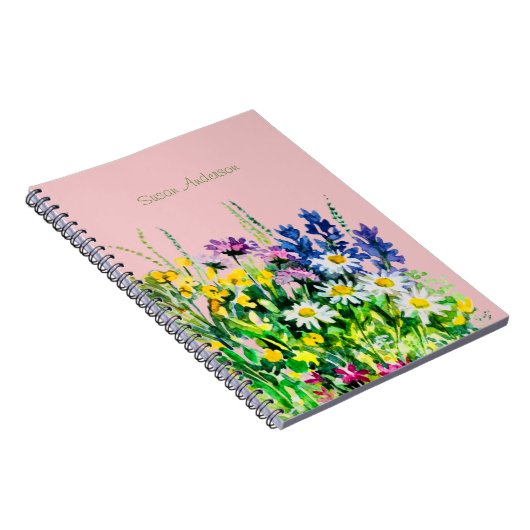 Notebook mit Wild Summer Blume Notizblock (Rechte Seite)