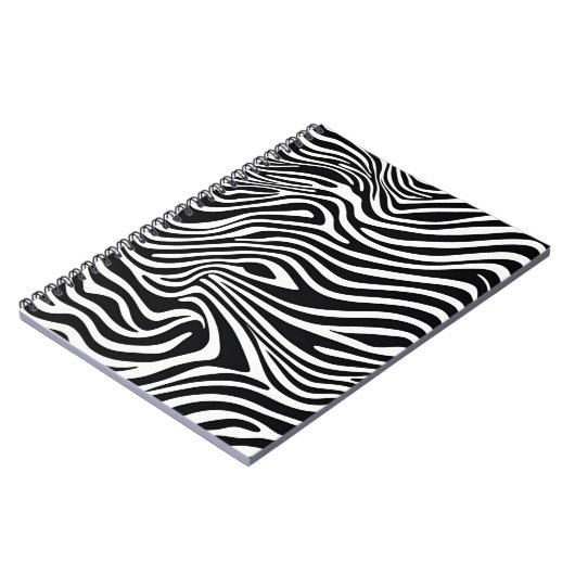 Notebook mit Zebrastreifen-Design Notizblock (Linke Seite)