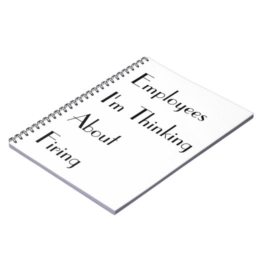 Notebook "Mitarbeiter, an die ich denke" Notizblock (Linke Seite)