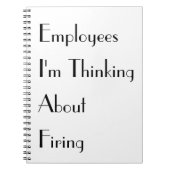 Notebook "Mitarbeiter, an die ich denke" Notizblock (Vorderseite)