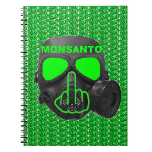 Notebook-Monsanto-Gasmaske Gedreht Notizblock