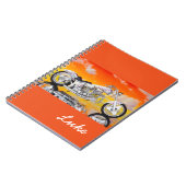 Notebook-Motorrad und Individuelle Name Notizblock (Linke Seite)