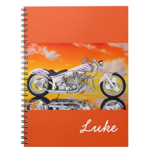 Notebook-Motorrad und Individuelle Name Notizblock (Vorderseite)