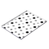 Notebook-Muster für Abstrakte Schwarzweißkreise Notizblock (Linke Seite)