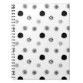 Notebook-Muster für Abstrakte Schwarzweißkreise Notizblock (Vorderseite)