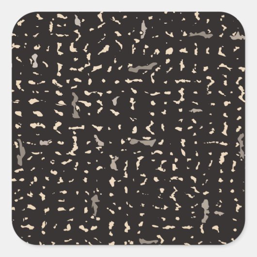 Notebook-Muster in Schwarz und Silber Quadratischer Aufkleber (Vorderseite)