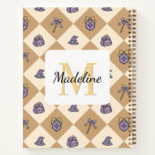 Notebook Name Magic Academy Wizard School Gold Notizblock (Rückseite)