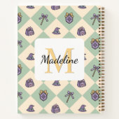 Notebook Name Magic Academy Wizard School Green Notizblock (Rückseite)