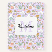 Notebook Name Tea Cats Bookish Pastel Notizblock (Vorderseite)