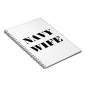 Notebook-Navy-Ehefrau Notizblock (Rechte Seite)