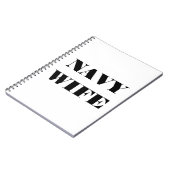 Notebook-Navy-Ehefrau Notizblock (Linke Seite)