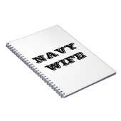 Notebook-Navy-Ehefrau Notizblock (Rechte Seite)