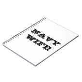 Notebook-Navy-Ehefrau Notizblock (Linke Seite)