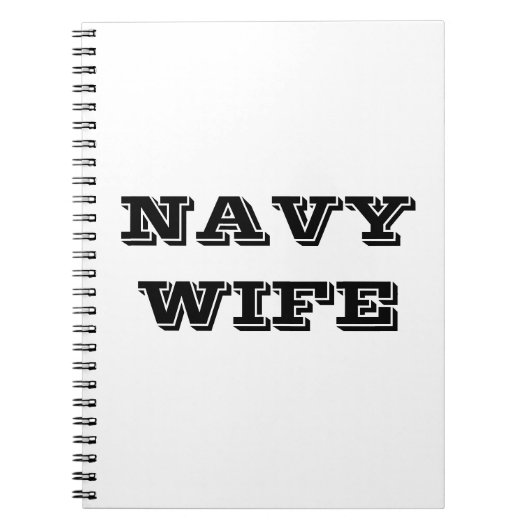 Notebook-Navy-Ehefrau Notizblock (Vorderseite)