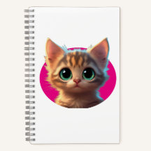 Notebook-niedliche Katzengestaltung und inspiriere