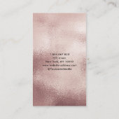 Notebook-Notar Chic Rose Gold Feather Quill-Logo Visitenkarte (Rückseite)