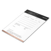 Notebook-Notar: Gold-Rechnung für die Rose Notizblock (angewinkelt)