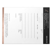 Notebook-Notar: Gold-Rechnung für die Rose Notizblock (Vorderseite)