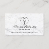 Notebook-Notar-Service Minimalistisch Pen Nib-Marm Visitenkarte (Vorderseite)