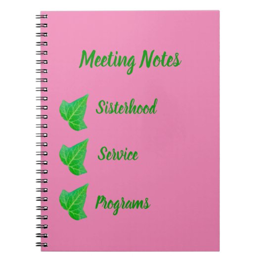 Notebook Notizblock (Vorderseite)