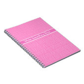 Notebook oder Journal zum Personalisieren: Rosa We Notizblock (Rechte Seite)